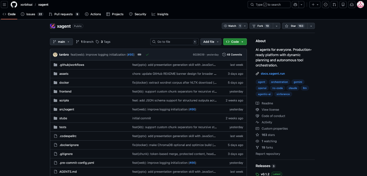 Xagent on GitHub